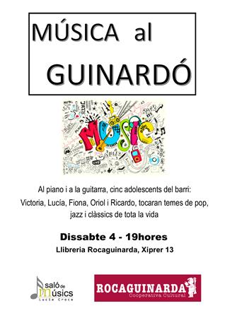 Música a Rocaguinarda el dissabte 4 de març | Cooperativa Cultural Rocaguinarda