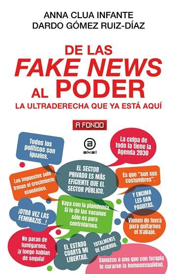 DE LAS FAKE NEWS AL PODER | 9788446055273 | CLUA INFANTE, ANNA/GÓMEZ-RUÍZ DÍAZ, DARDO | Cooperativa Cultural Rocaguinarda