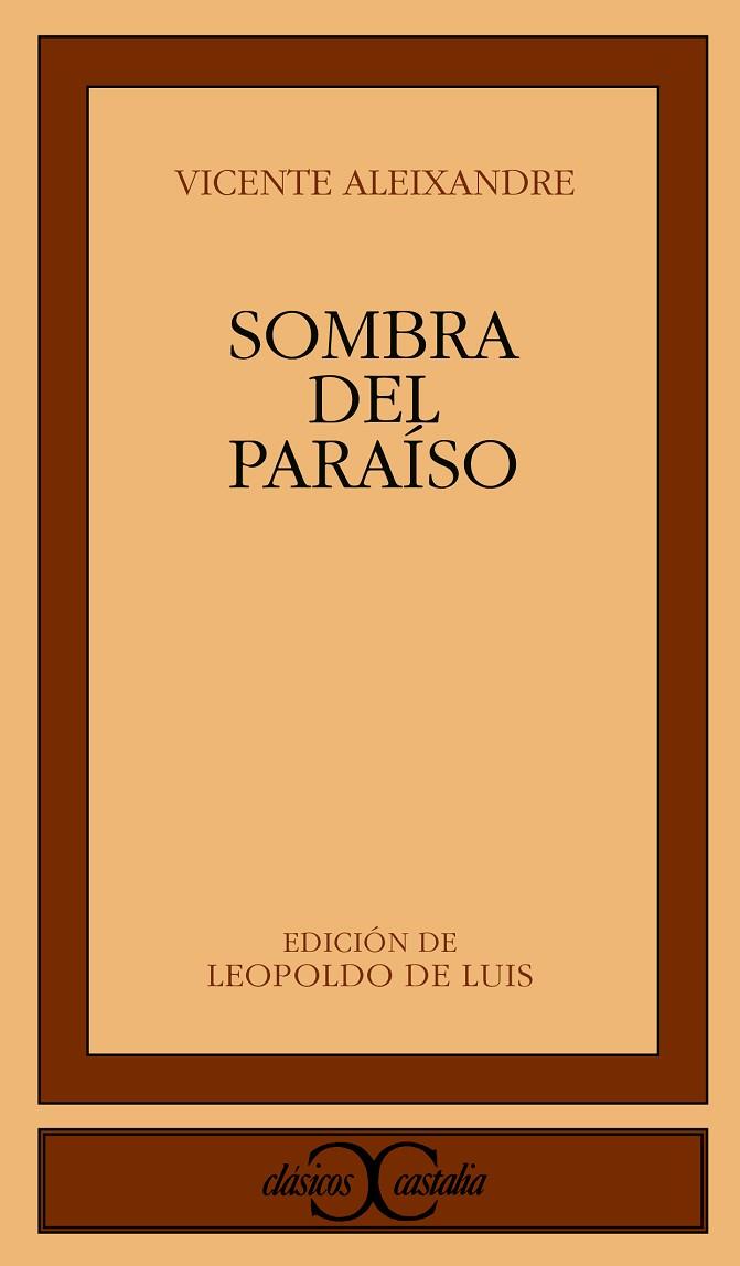 SOMBRA DEL PARAISO | 9788470392283 | ALEIXANDRE, VICENTE | Cooperativa Cultural Rocaguinarda