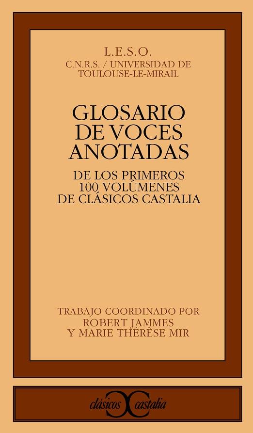 GLOSARIO DE VOCES ANOTADAS | 9788470396663 | VARIOS AUTORES | Cooperativa Cultural Rocaguinarda