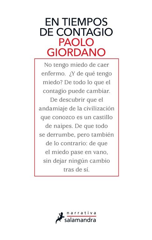 EN TIEMPOS DE CONTAGIO | 9788418107542 | GIORDANO, PAOLO | Cooperativa Cultural Rocaguinarda