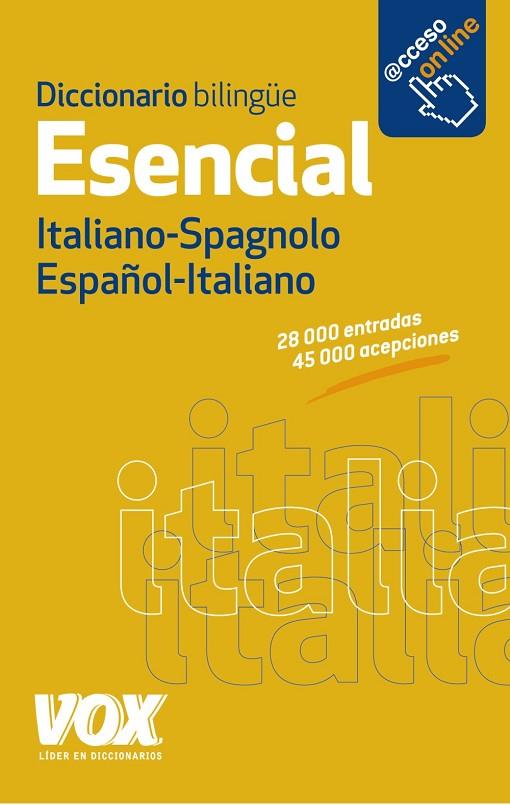 DICCIONARIO ESENCIAL ESPAÑOL-ITALIANO / ITALIANO-SPAGNOLO | 9788499741376 | Cooperativa Cultural Rocaguinarda