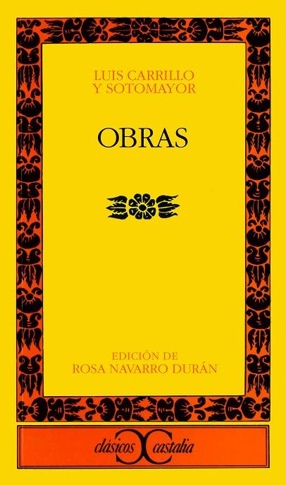 OBRAS | 9788470395741 | CARRILLO Y SOTOMAYOR, LUIS | Cooperativa Cultural Rocaguinarda