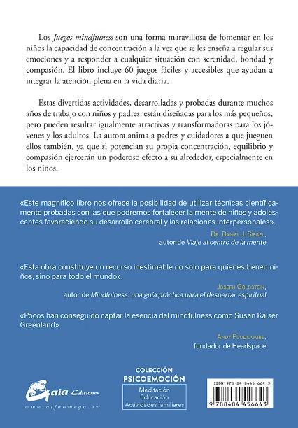 JUEGOS MINDFULNESS | 9788484456643 | KAISER GREENLAND, SUSAN | Cooperativa Cultural Rocaguinarda