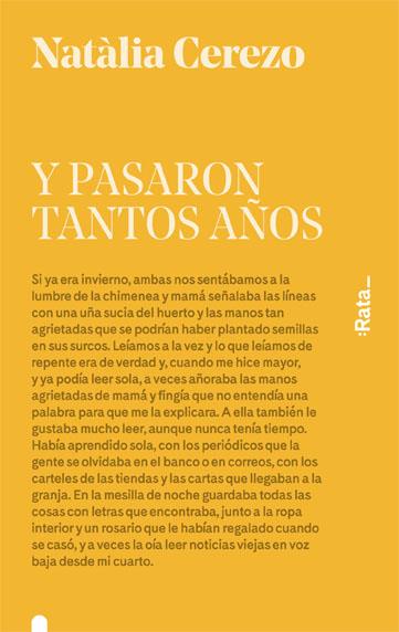 Y PASARON TANTOS AÑOS | 9788416738052 | CEREZO, NATÀLIA | Cooperativa Cultural Rocaguinarda