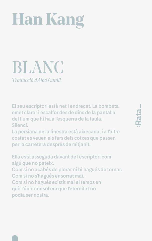 BLANC | 9788416738502 | HAN KANG | Cooperativa Cultural Rocaguinarda