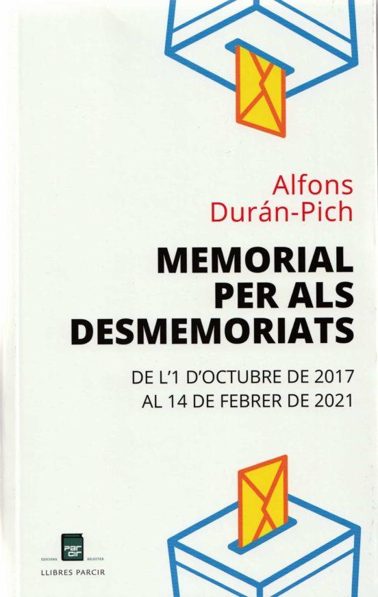MEMORIAL PER ALS DESMEMORIATS | 9788486538989 | DURÁN-PICH, ALFONS | Cooperativa Cultural Rocaguinarda