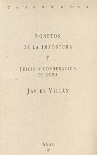 SONETOS DE LA IMPOSTURA Y JUICIO Y CONDENACION DE | 9788446003052 | VILLAN, JAVIER | Cooperativa Cultural Rocaguinarda