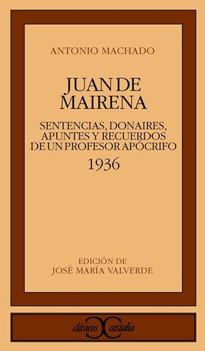 JUAN DE MAIRENA (1936) | 9788470390364 | MACHADO, ANTONIO | Cooperativa Cultural Rocaguinarda
