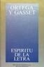 ESPIRITU DE LA LETRA | 9788420641287 | ORTEGA Y GASSET, JOSE | Cooperativa Cultural Rocaguinarda