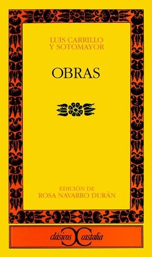 OBRAS | 9788470395741 | CARRILLO Y SOTOMAYOR, LUIS | Cooperativa Cultural Rocaguinarda