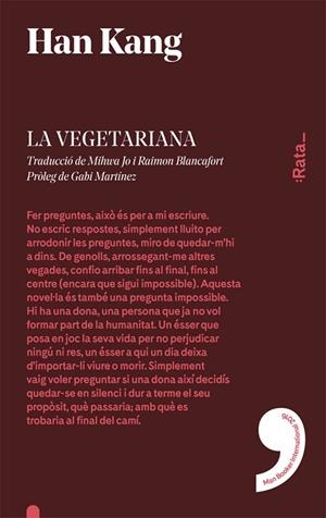 VEGETARIANA,LA  | 9788416738120 | KANG, KAN | Cooperativa Cultural Rocaguinarda