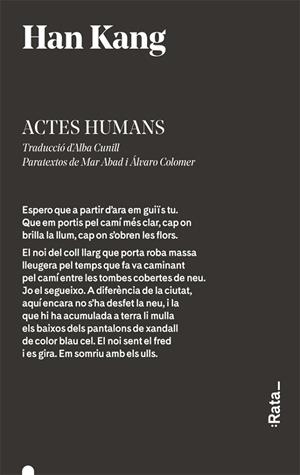ACTES HUMANS | 9788416738359 | HAN KANG | Cooperativa Cultural Rocaguinarda