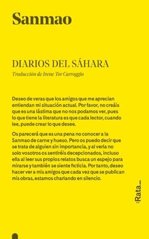 DIARIOS DEL SÁHARA | 9788494489174 | SANMAO | Cooperativa Cultural Rocaguinarda