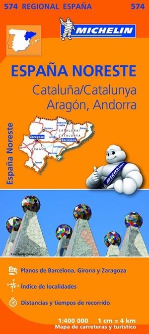 MAPA REGIONAL CATALUÑA,/CATALUNYA, ARAGÓN, ANDORRA | 9782067184251 | VARIOS AUTORES | Cooperativa Cultural Rocaguinarda