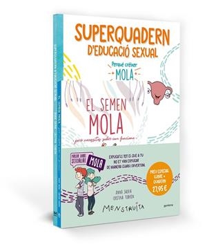PACK APRÈN AMB MENSTRUITA (EL SEMEN MOLA + SUPERQUADERN D'EDUCACIÓ SEXUAL) | 9788419975072 | SALVIA, ANNA | Cooperativa Cultural Rocaguinarda